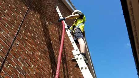 Cavity wall insulation injection process