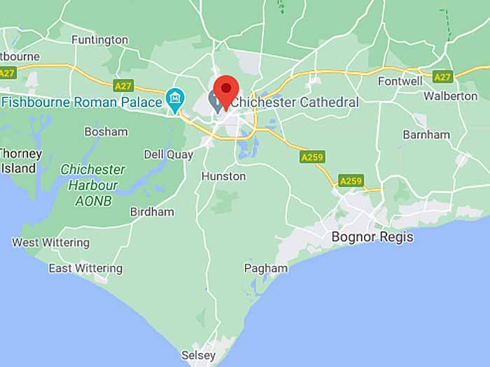 google map of chichester