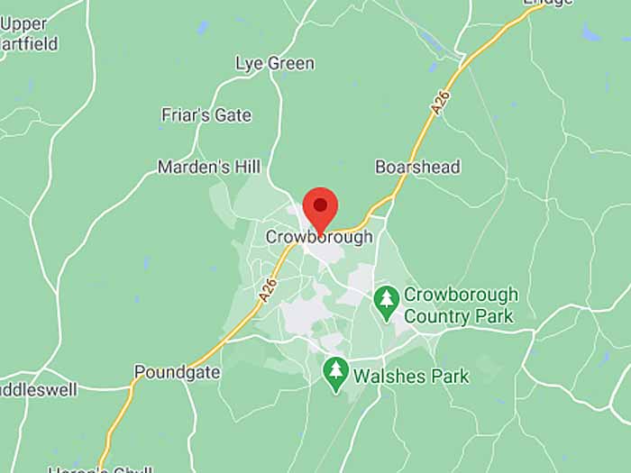 google map of crowborough
