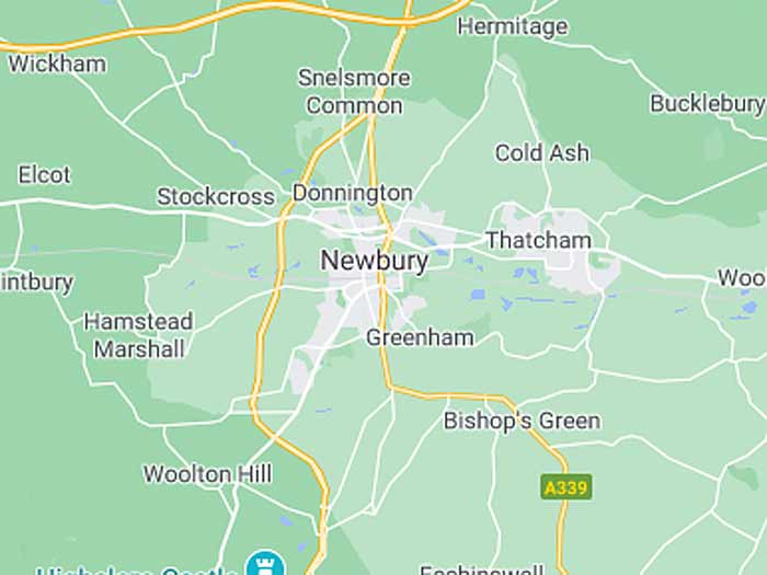 google map of newbury
