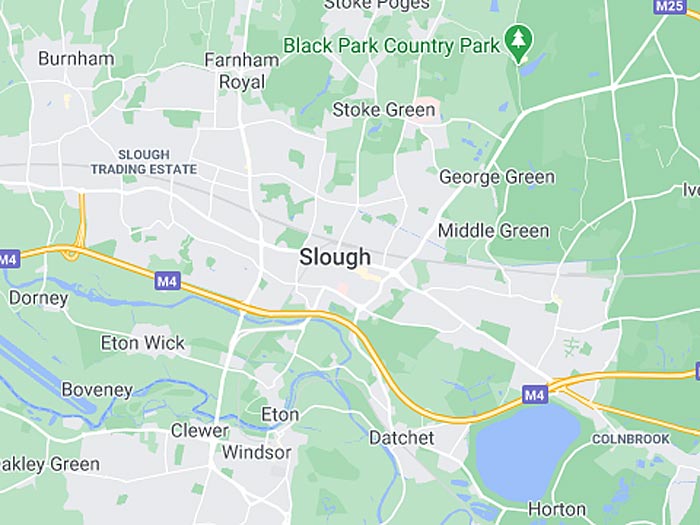 google map of slough